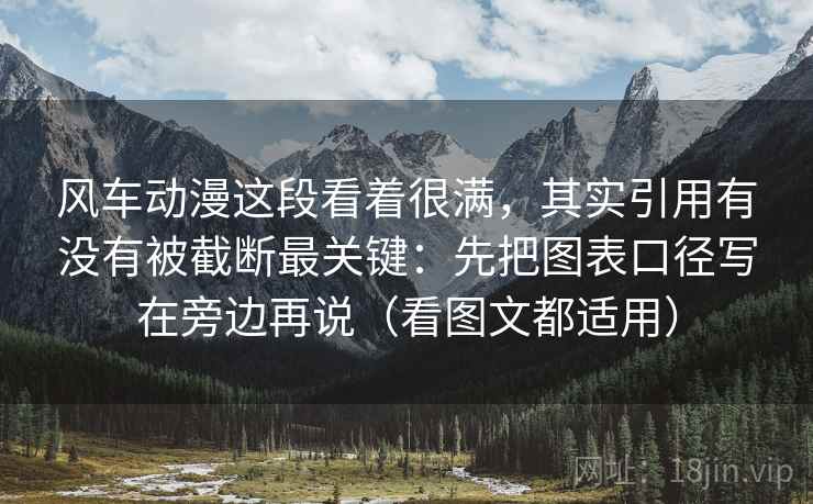 风车动漫这段看着很满,其实引用有没有被截断最关键:先把图表口径写在旁边再说(看图文都适用)