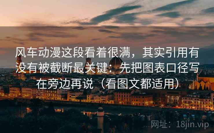 风车动漫这段看着很满，其实引用有没有被截断最关键：先把图表口径写在旁边再说（看图文都适用）