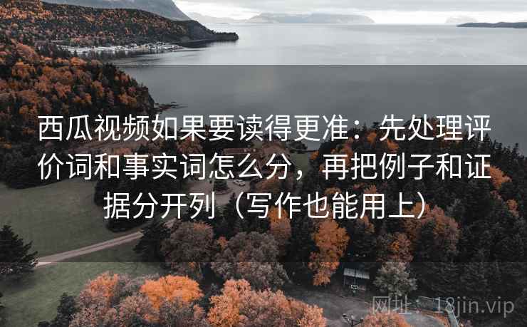 西瓜视频如果要读得更准:先处理评价词和事实词怎么分,再把例子和证据分开列(写作也能用上)